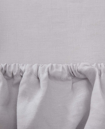 Toulon fitted sheet, light grey, 100% linen