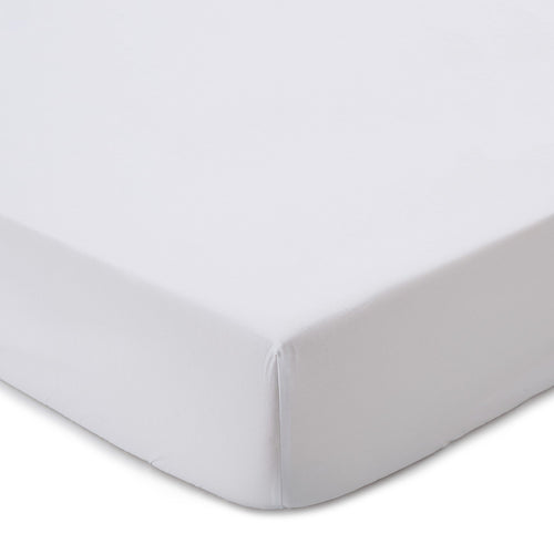 Perpignan fitted sheet, white, 100% combed cotton