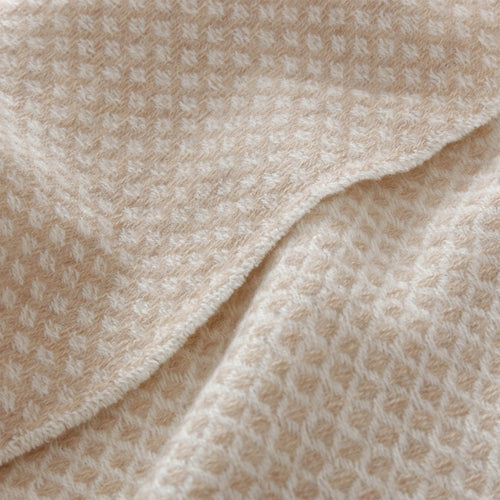 Alashan blanket, beige & cream, 100% cashmere wool | URBANARA cashmere blankets
