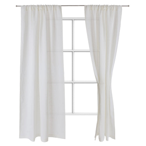 Fana curtain, natural white, 100% linen