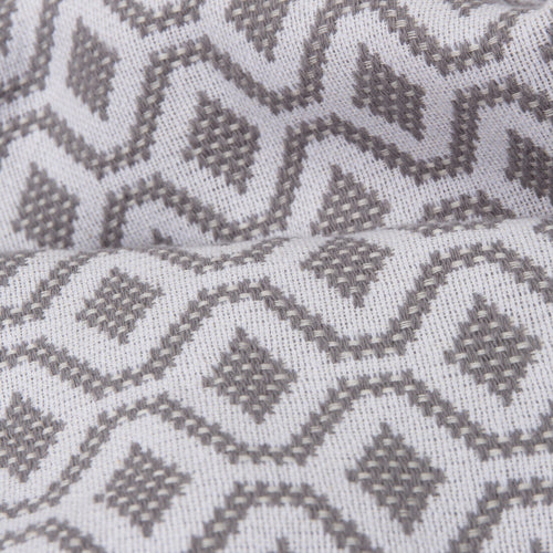 Viana bedspread, grey & white, 100% cotton | URBANARA bedspreads & quilts
