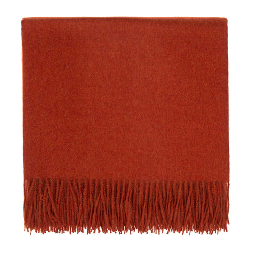 Arica blanket, rust orange, 100% baby alpaca wool