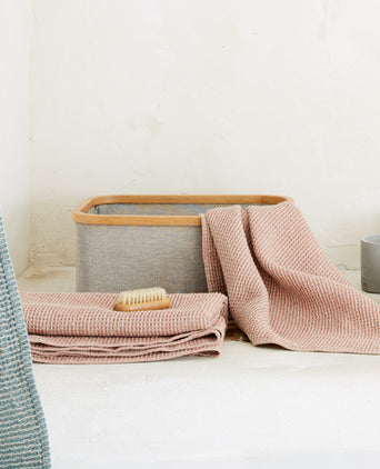 Kotra Towel Collection dusty pink & natural, 50% linen & 50% cotton