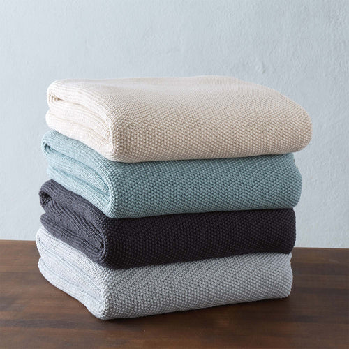 Antua Cotton Blanket cream, 100% cotton | URBANARA cotton blankets