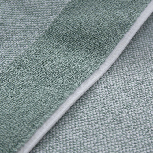 Ventosa bath mat, light grey green & white, 100% organic cotton | URBANARA bath mats