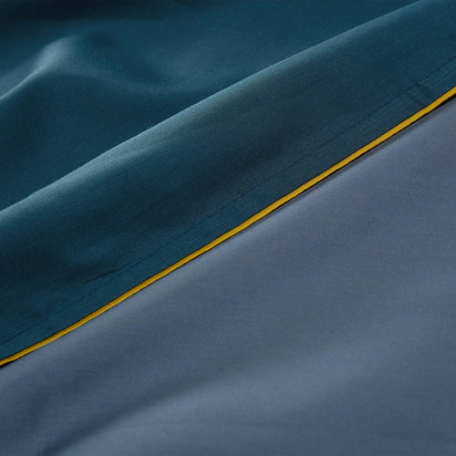 Catania pillowcase, forest green & emerald & mustard, 100% egyptian cotton | URBANARA sateen bedding