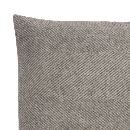 Gotland cushion cover, grey & cream, 100% wool & 100% linen | URBANARA cushion covers