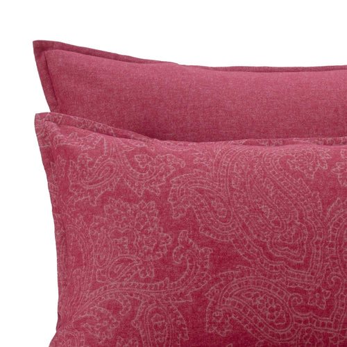 Lourinha duvet cover, ruby red, 100% organic cotton | URBANARA flannel bedding