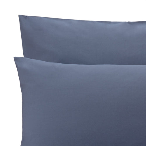 Manteigas pillowcase, dark grey blue, 100% organic cotton | URBANARA percale bedding