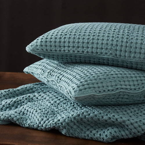 Veiros bedspread, green grey, 100% cotton |High quality homewares