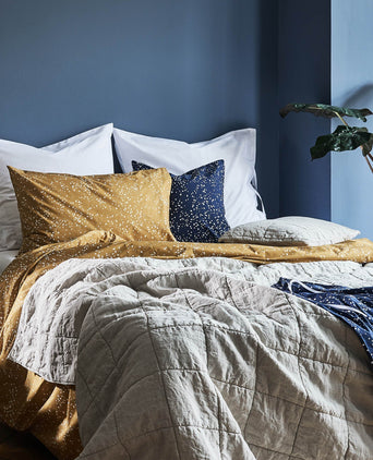 Karlay bedspread, natural, 100% linen & 100% cotton
