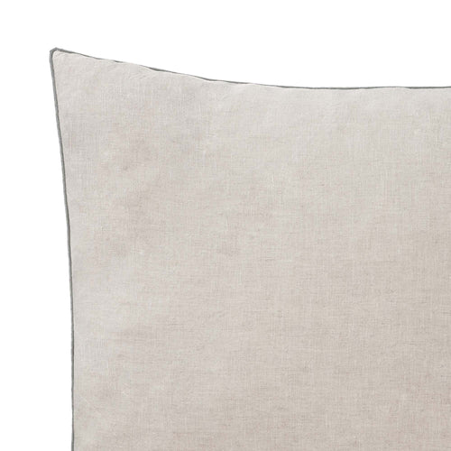 Alvalade cushion cover, natural & green grey, 100% linen | URBANARA cushion covers