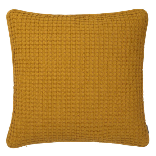 Veiros cushion cover, mustard, 100% cotton