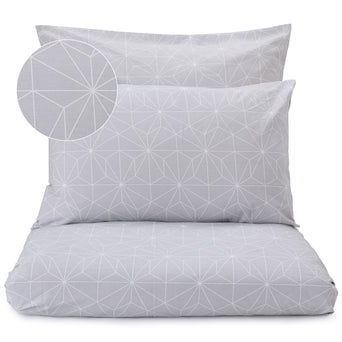 Albufeira Bedding Set [Silver grey/White]