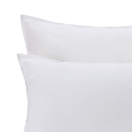 Bellvis Pillowcase white, 100% linen | URBANARA linen bedding