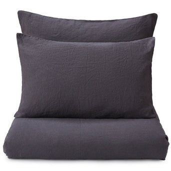 Mafalda Pillowcase dark grey, 100% linen