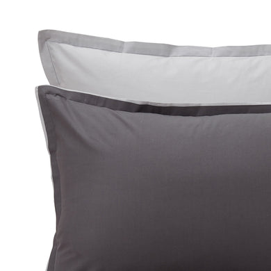 Abiul pillowcase, grey & light grey, 100% combed cotton