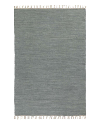 Akora rug, green grey melange, 100% cotton
