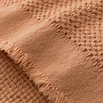Blanket Alvaro Pale terracotta, 100% Recycled cotton | URBANARA Cotton Blankets