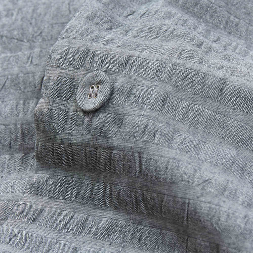Ansei Pillowcase grey, 100% cotton | URBANARA seersucker bedding