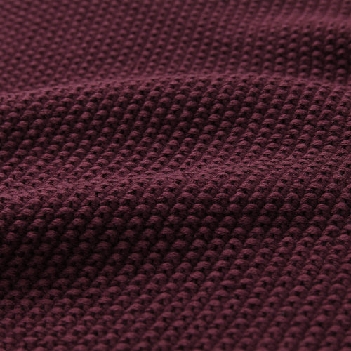 Antua Cotton Blanket bordeaux red, 100% cotton | URBANARA cotton blankets