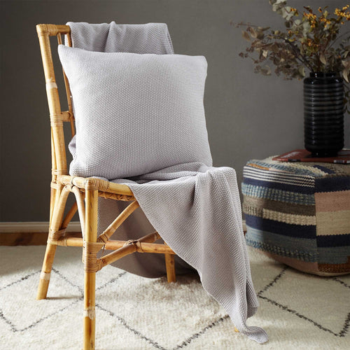 Antua Cotton Blanket in silver grey | Home & Living inspiration | URBANARA