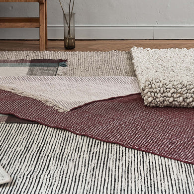 Udana rug, natural white & black & light grey, 100% wool