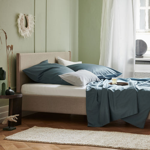 Oufeiro Sateen Bed Linen in pale teal | Home & Living inspiration | URBANARA