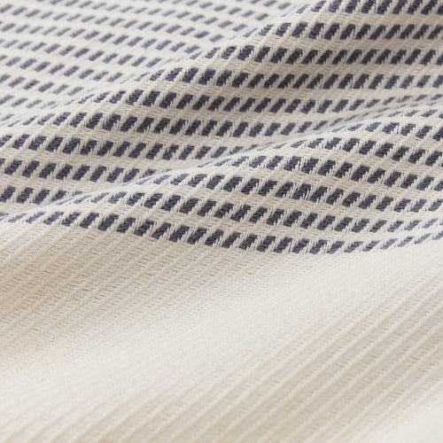 Hammam Towel Bolu Grey blue & Natural white, 50% Bamboo & 50% Cotton | URBANARA Beach Towels