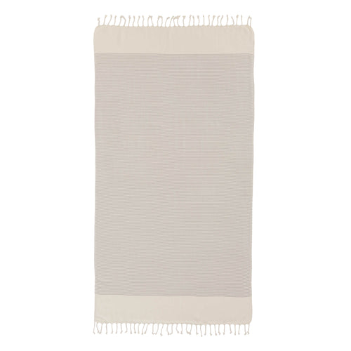 Bolu Hammam Towel in light grey & natural white | Home & Living inspiration | URBANARA