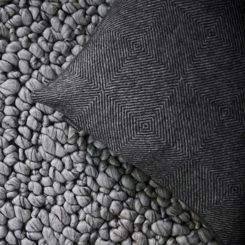 Alanga cushion cover, grey melange & off-white, 100% baby alpaca wool |High quality homewares