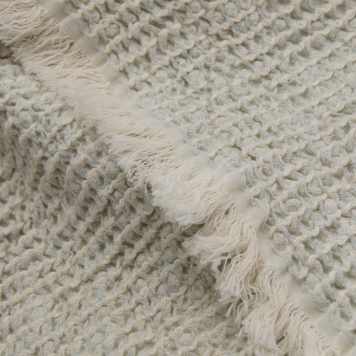 Hand Towel Favolha Blue fog & Natural, 60% Cotton & 40% Linen | URBANARA Bath Mats
