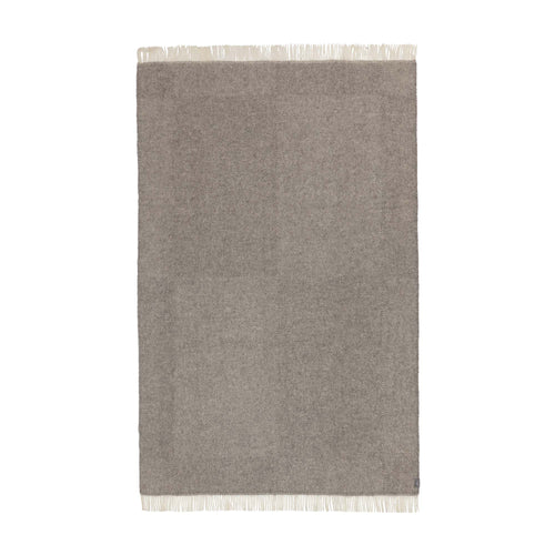 Gotland Wool Blanket grey & cream, 100% new wool | URBANARA wool blankets