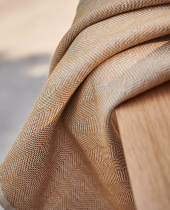 Ilhavo Towel ochre & natural white, 100% organic cotton