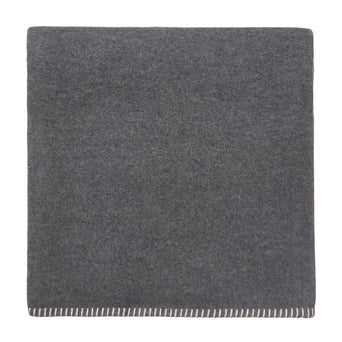 Laussa Blanket charcoal & off-white, 100% organic cotton