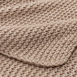 Blanket Luso Beige, 85% Organic cotton & 15% Merino wool | High quality homewares 
