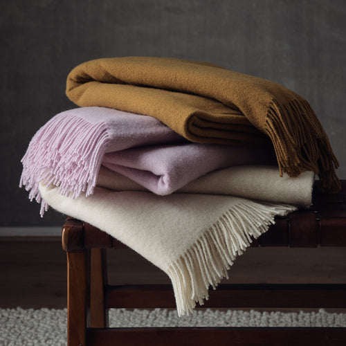Miramar Wool Blanket in powder pink | Home & Living inspiration | URBANARA