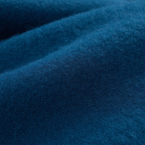 Miramar Wool Blanket teal, 100% lambswool | URBANARA wool blankets