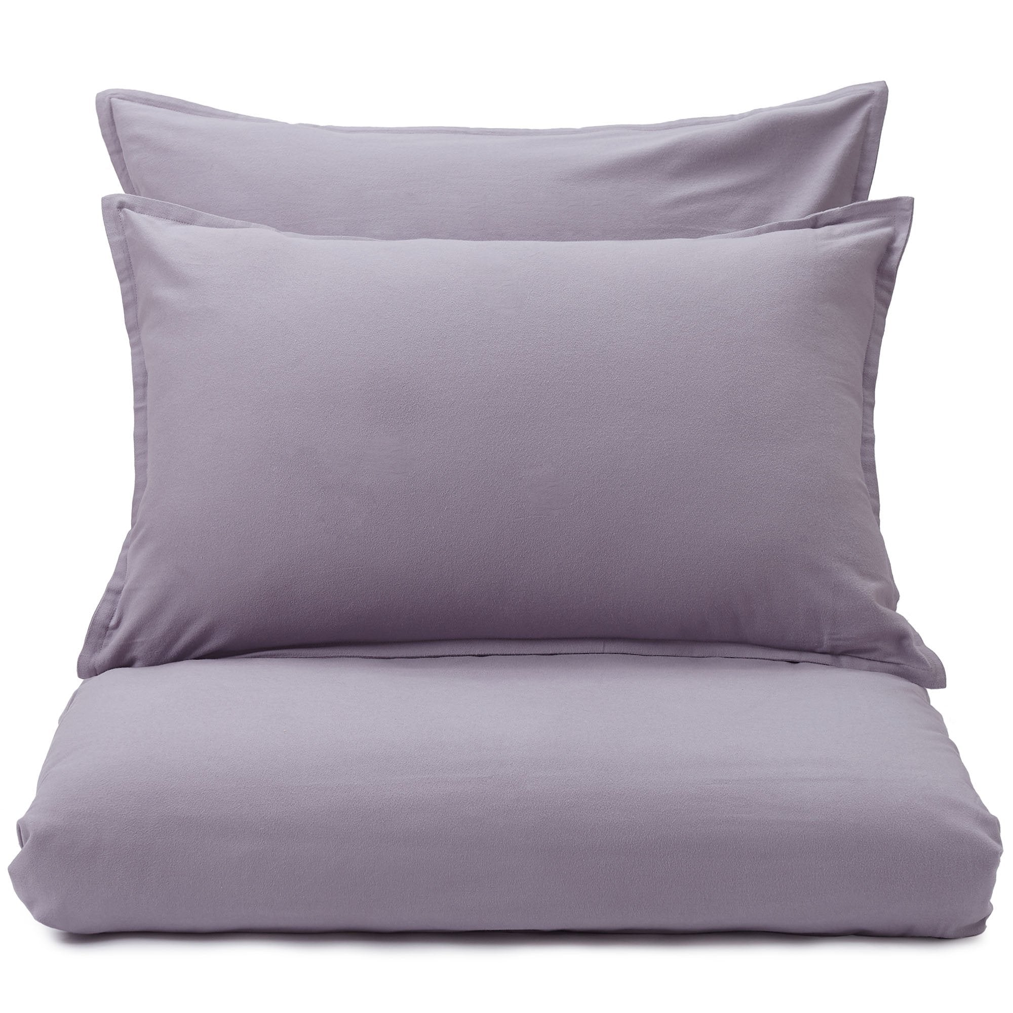 Moreira Flannel Pillowcase mauve grey URBANARA