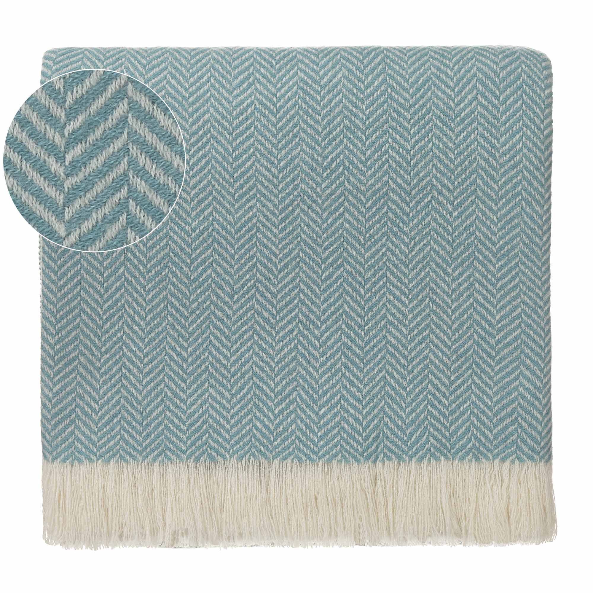 Nerva Cashmere Blanket mint cream URBANARA