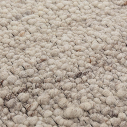 Nunja Rug cream melange & brown melange, 70% wool & 30% jute | Find the perfect wool rugs
