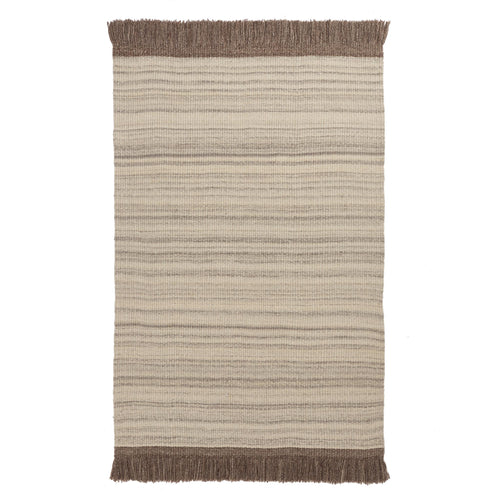 Obra Wool Rug [Grey brown melange/Natural melange]