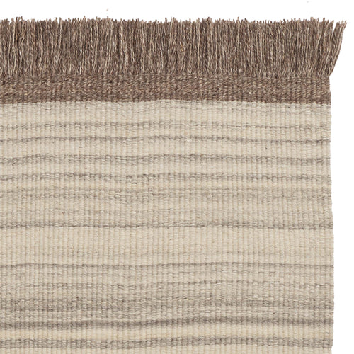 Obra Wool Rug [Grey brown melange/Natural melange]