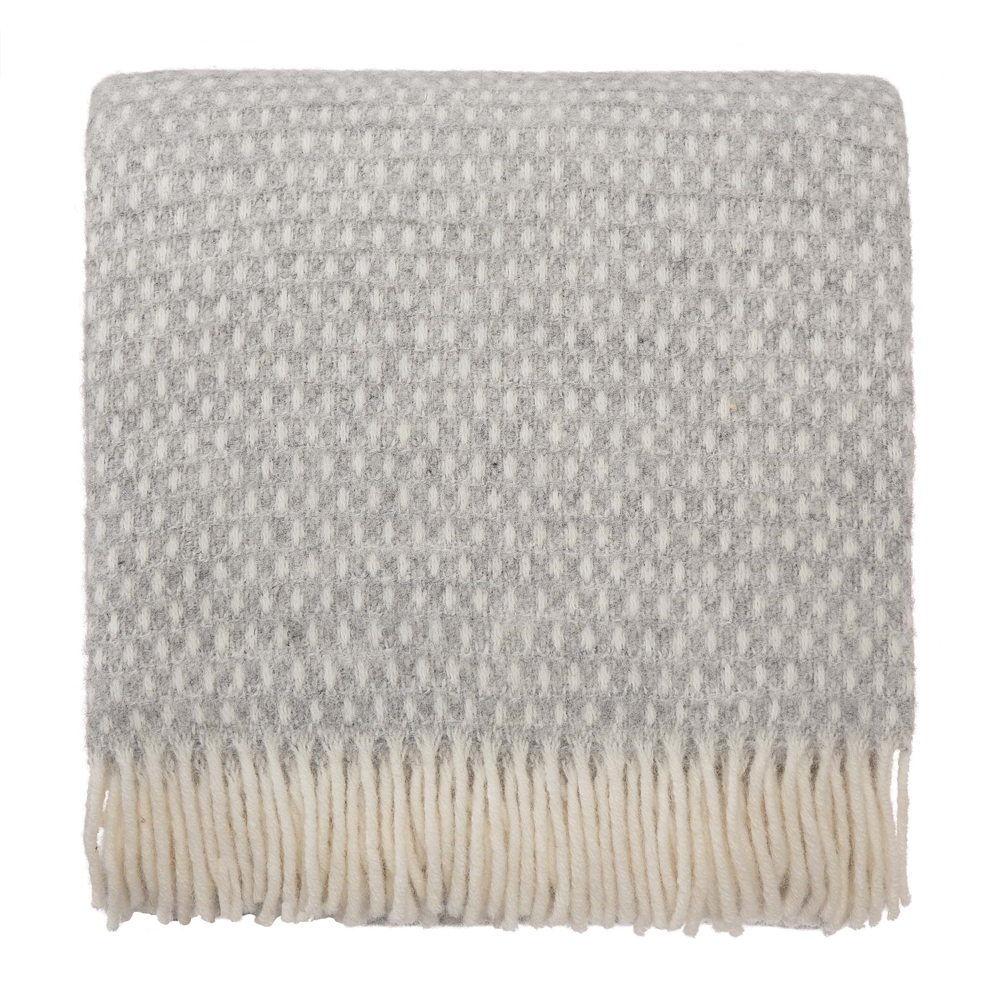 Osele Blanket light grey melange URBANARA