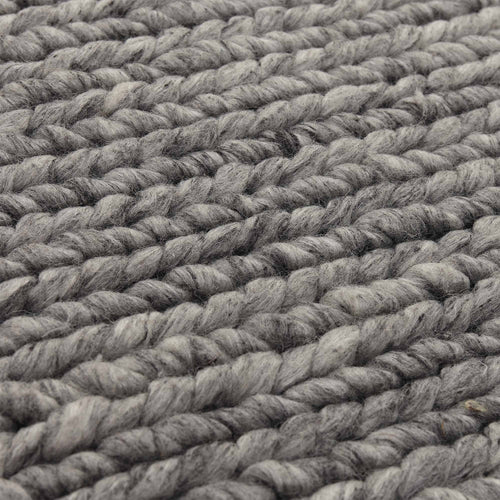 Palama rug, grey melange, 50% wool & 50% viscose | URBANARA wool rugs