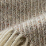 Blanket Palini Light grey melange & Natural white, 75% Lambswool & 25% Recycled wool | URBANARA Wool Blankets