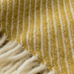 Blanket Palini Mustard & Natural white, 75% Lambswool & 25% Recycled wool | URBANARA Cotton Towels