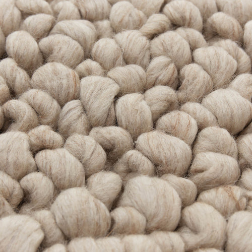 Rug Panchu Natural melange, 45% Wool & 45% Viscose & 10% Cotton | URBANARA Wool Rugs