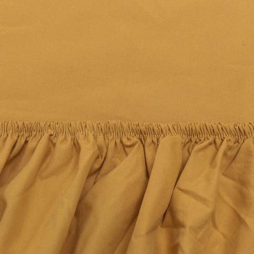 Perpignan Fitted Sheet mustard, 100% cotton | URBANARA fitted sheets