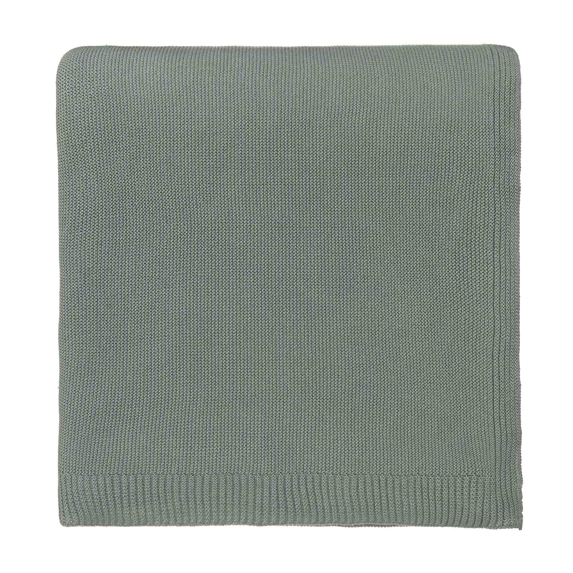 Salicos Blanket light green grey URBANARA